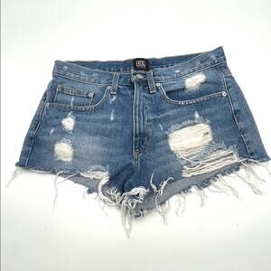 BDG Urban Outfitters frayed denim jean shorts size 28 EUC